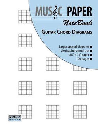 Cover image for MUSIC PAPER NoteBook - Guitar Chord Diagrams