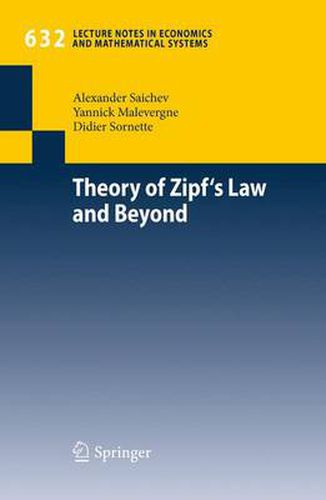 Cover image for Theory of Zipf's Law and Beyond