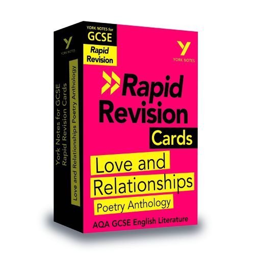 Cover image for York Notes for AQA GCSE (9-1) Rapid Revision Cards: Love and Relationships AQA Poetry Anthology