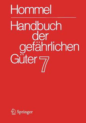 Handbuch Der Gefahrlichen Guter. Band 7: Merkblatter 2503-2900