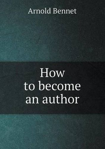 Cover image for How to become an author