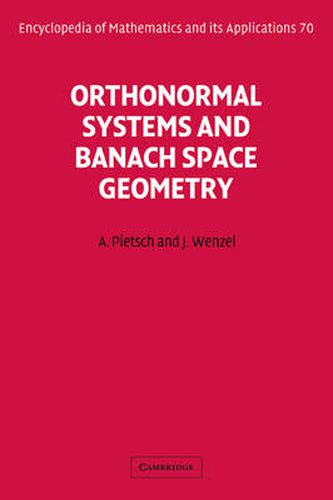 Cover image for Orthonormal Systems and Banach Space Geometry