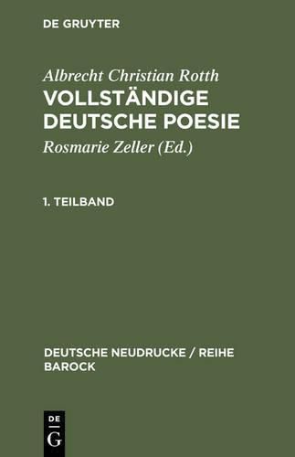 Cover image for Vollstandige Deutsche Poesie: 1688