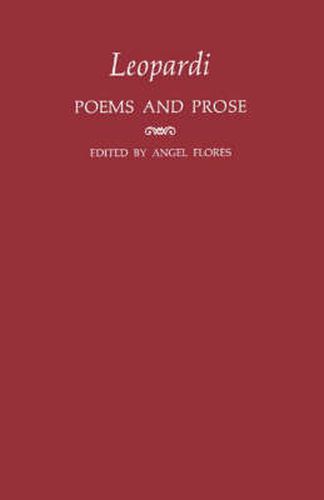 Cover image for Leopardi: Poems and Prose