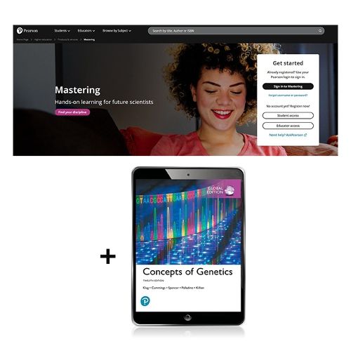 Cover image for Concepts of Genetics, Global Edition -- Modified Mastering Genetics with Pearson eText