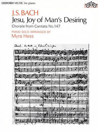 Cover image for Jesu, Joy of Man's Desiring