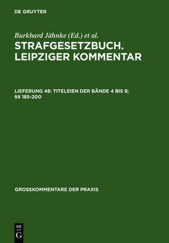 Cover image for Titeleien Der Bande 4 Bis 8;  185-200