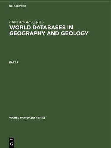 Cover image for World Databases in Geography and Geology