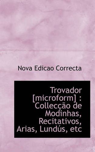 Cover image for Trovador [Microform]