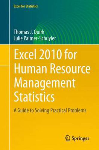 Cover image for Excel 2010 for Human Resource Management Statistics: A Guide to Solving Practical Problems