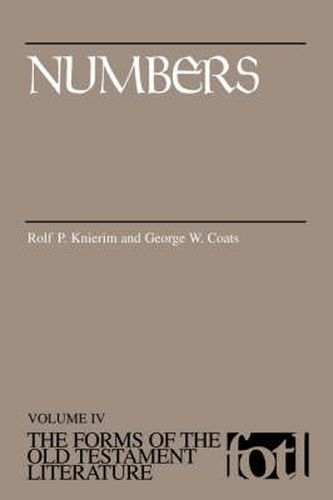 Cover image for Forms of Old Testament Literature: Numbers