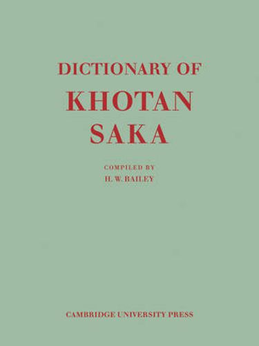 Cover image for Dictionary of Khotan Saka