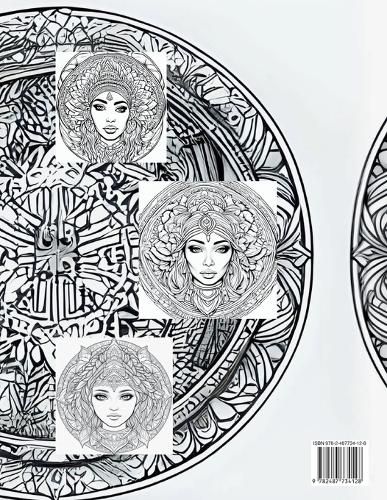 Cover image for Mandalas Girls Faces .Coloring Pages for Adults