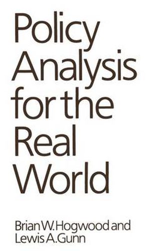 Cover image for Policy Analysis for the Real World