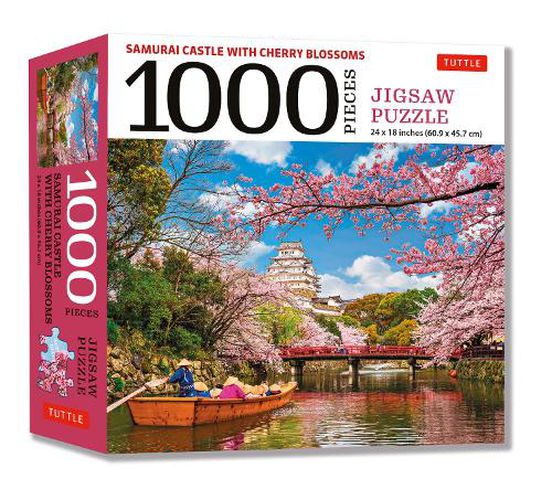 Cover image for Samurai Castle & Cherry Blossoms 1000 Piece Jigsaw Puzzle