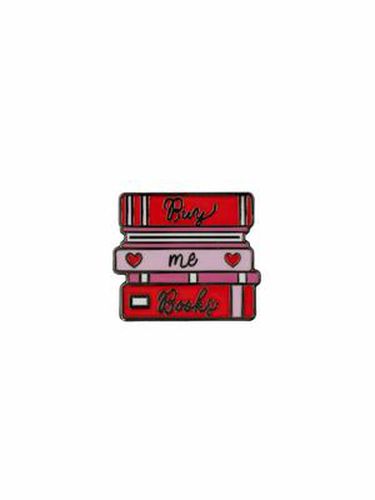 Cover image for Buy Me a Book Stack Enamel Pin
