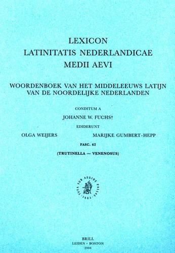 Cover image for Lexicon Latinitatis Nederlandicae Medii Aevi VIII, Fascicule 62