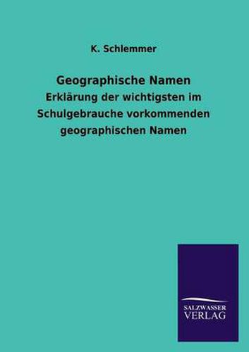 Cover image for Geographische Namen