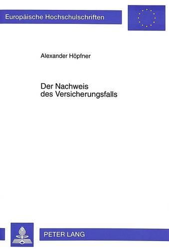 Cover image for Der Nachweis Des Versicherungsfalls