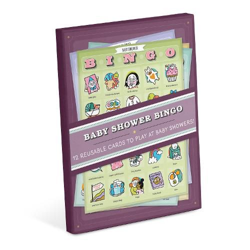 Cover image for Knock Knock Baby Shower Bingo, 12 Reusable Cards for WFH Calls