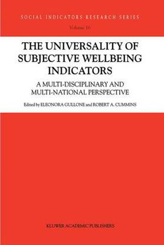 Cover image for The Universality of Subjective Wellbeing Indicators: A Multi-disciplinary and Multi-national Perspective