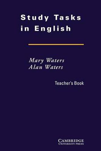 Cover image for Study Tasks in English Teacher's Book