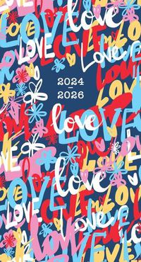 Cover image for 2025 Love, Love, Love Checkbook/2 Year Pocket Planner