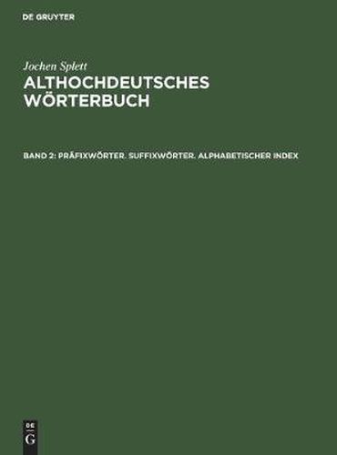 Cover image for Prafixwoerter. Suffixwoerter. Alphabetischer Index