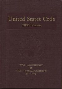 Cover image for United States Code, 2006, V. 6, Title 11, Bankruptcy to Title 12, Banks and Banking, Sections 1-1750jj