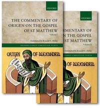 Cover image for The Commentary of Origen on the Gospel of St Matthew