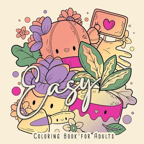 Cover image for Easy Coloring Book for Adults
