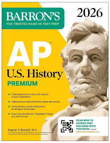 Cover image for AP U.S. History Premium, 2026: Prep Book with 5 Practice Tests + Comprehensive Review + Online Practice