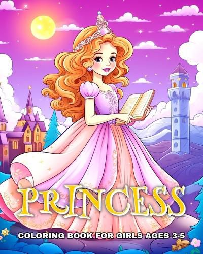 Cover image for Princess Coloring Book for Girls Ages 3-5