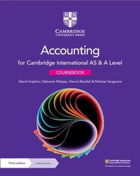 Cover image for Cambridge International AS & A Level Accounting Coursebook with Digital Access (2 Years)