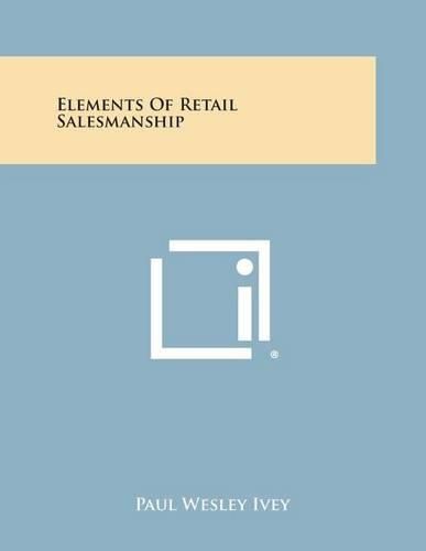 Cover image for Elements of Retail Salesmanship
