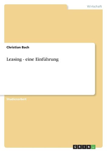 Cover image for Leasing - eine Einfuhrung