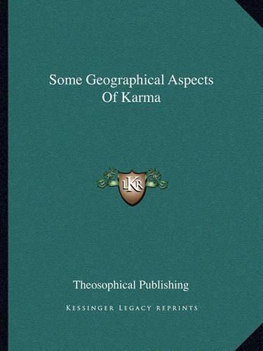 Cover image for Some Geographical Aspects of Karma