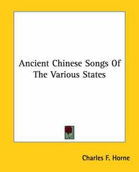 Cover image for Ancient Chinese Songs of the Various States