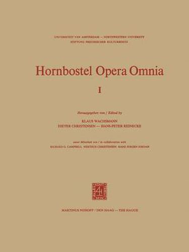 Cover image for Hornbostel Opera Omnia