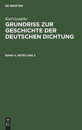 Cover image for Grundriss zur Geschichte der deutschen Dichtung