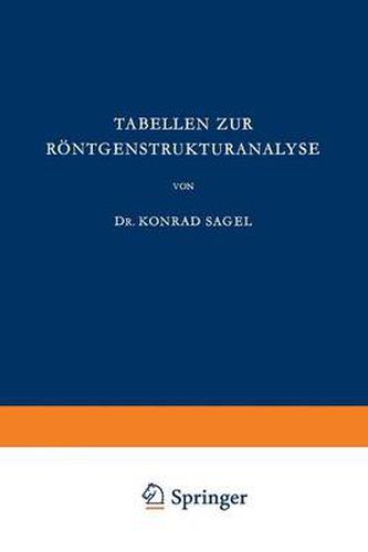 Cover image for Tabellen Zur Roentgenstrukturanalyse