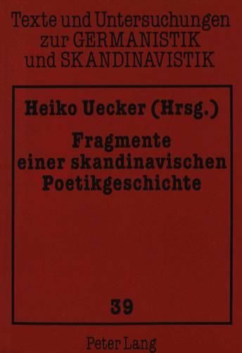 Cover image for Fragmente Einer Skandinavischen Poetikgeschichte