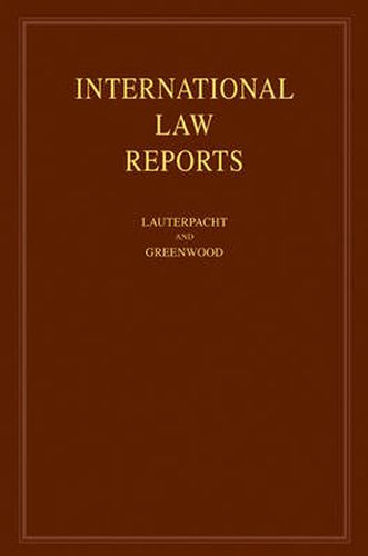 Cover image for International Law Reports: Volume 138