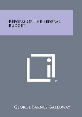 Cover image for Reform of the Federal Budget