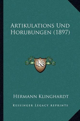 Cover image for Artikulations Und Horubungen (1897)