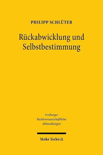 Cover image for Ruckabwicklung und Selbstbestimmung