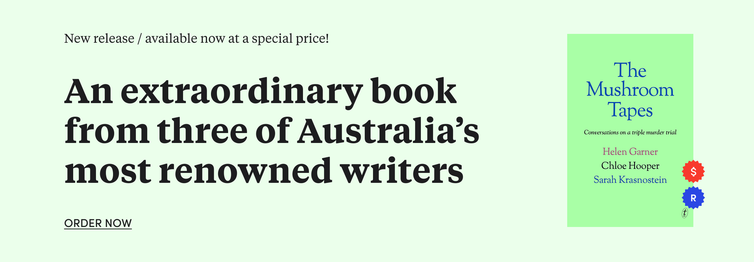 The Mushroom Tapes - an extraordinary book from three of Australia's most renowned writers. Buy it now!