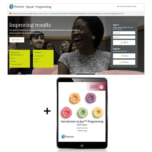 Cover image for Introduction to Java Programming and Data Structures, Comprehensive Version, Global Edition -- MyLab Programming with Pearson eText