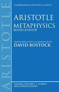 Cover image for Metaphysics Books Z and H