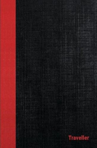 Cover image for dans Traveller Casebound Hardcover Notebooks, 6 x 9, Black/Red, 108 Ruled pages